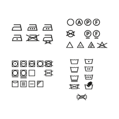 Iconos etiquetas de ropa