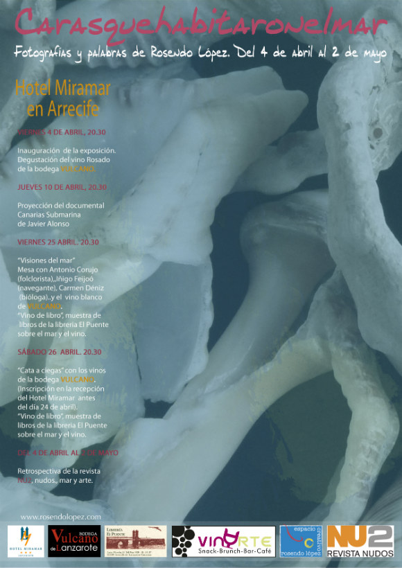 ‘Carasdelmarquehabitaron’, exposición de fotografías y palabras del artista Rosendo López, ve la luz en la sala Vinarte del Hotel Miramar de Arrecife.