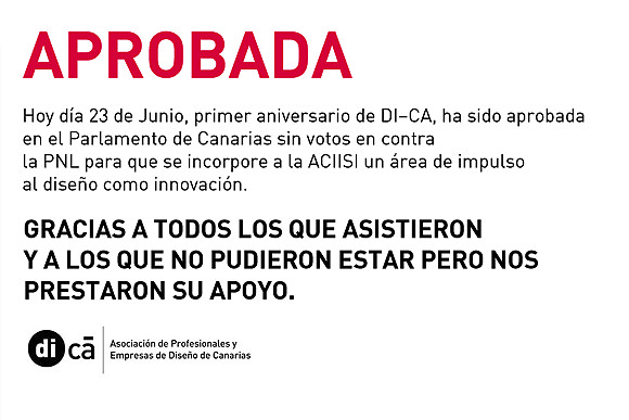Aprobada en el Parlamento de Canarias la Proposición No de Ley en favor del reconocimiento del diseño