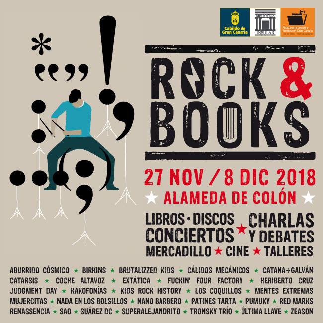 Llega «Rock and books» del 27 de noviembre al 8 de diciembre en Las Palmas de Gran Canaria