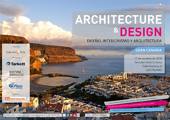 «Architecture & design Gran Canaria» se celebrará el próximo 17 de octubre.