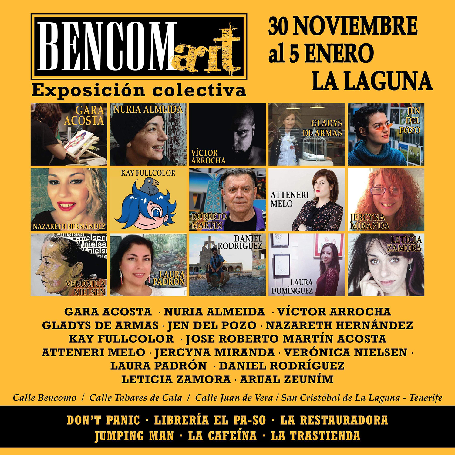 BENCOM Art celebra su segunda exposición colectiva en La Laguna