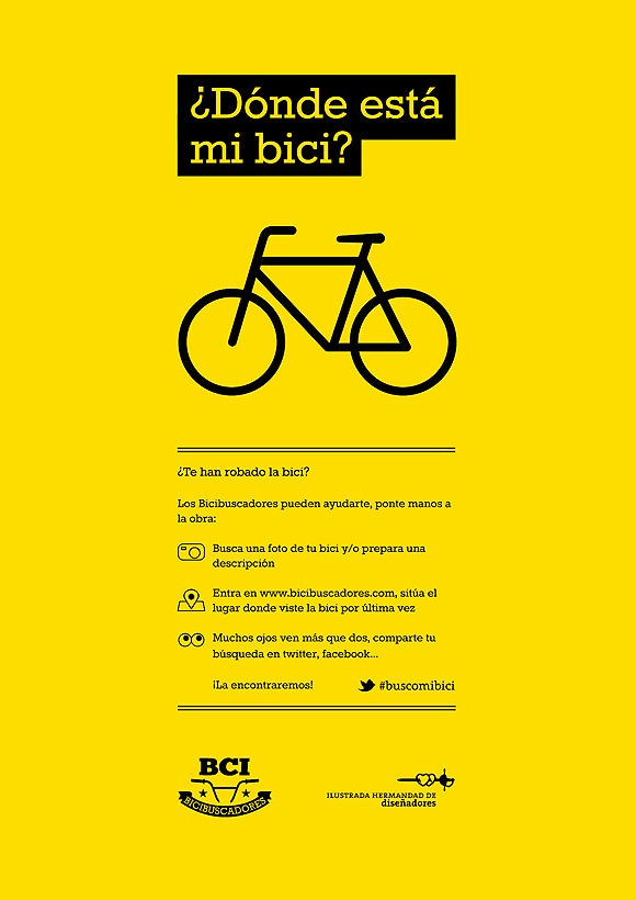 Bicibuscadores.com, la nueva iniciativa de la Ilustrada Hermandad de Diseñadores