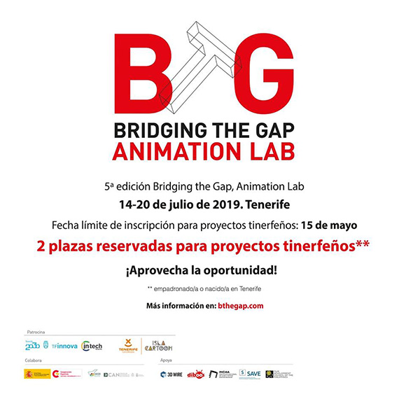 «Bridging The Gab Animation Lab» amplía su plazo para los proyectos tinerfeños hasta el 15 de mayo
