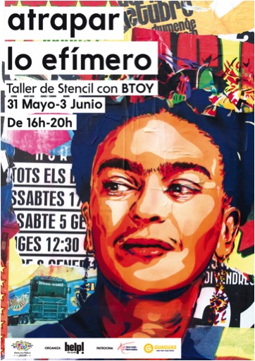 Taller de stencil con la artista BTOY, en Gran Canaria, dentro de WallPeople Las Palmas 2016