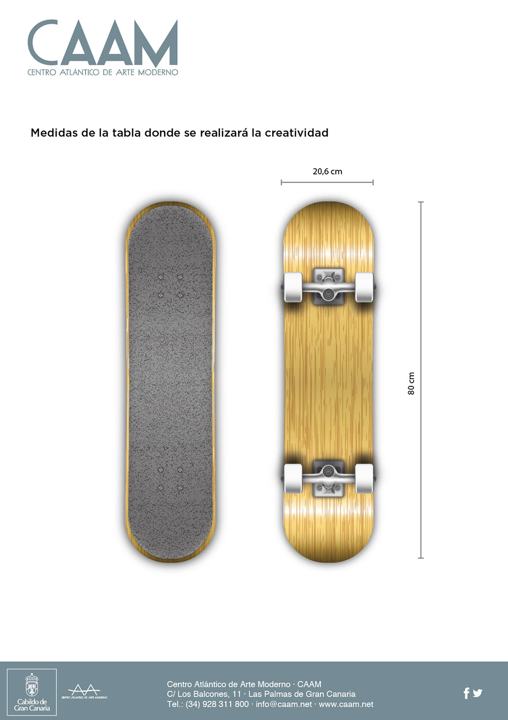 El CAAM convoca un concurso de diseño para Skates
