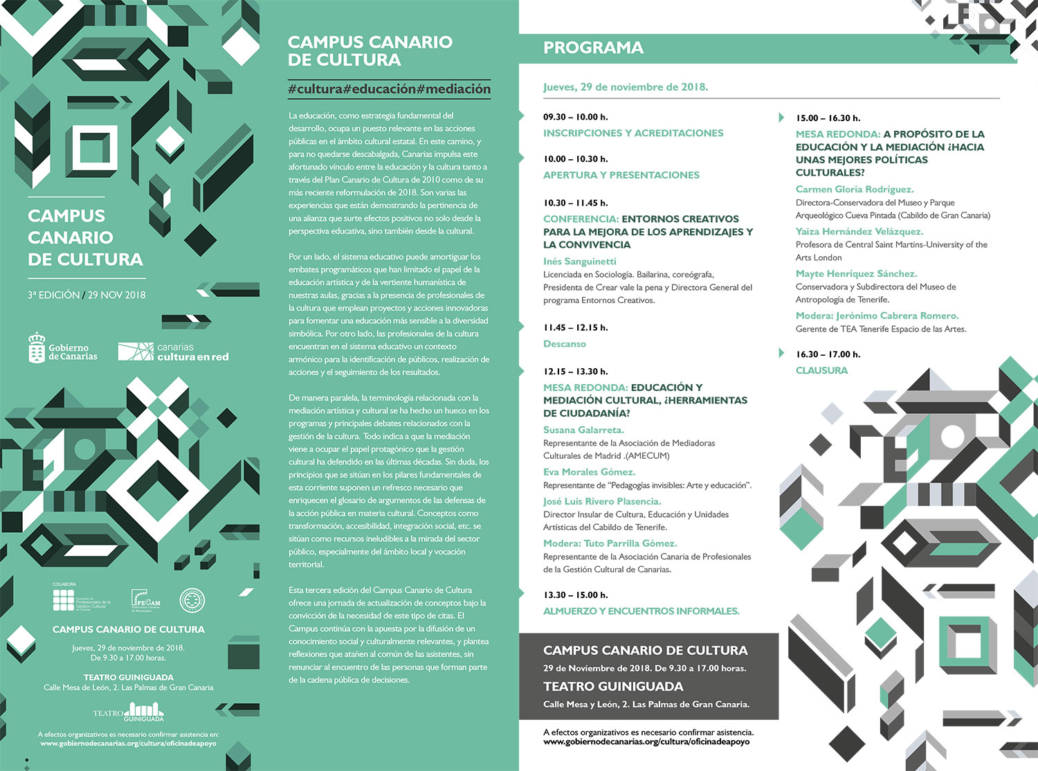 El Gobierno de Canarias organiza el III Campus Canario de Cultura para técnicos del sector público y gestores del privado // CanariasCreativa.com