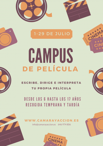 Vuelve el Campus de Película, de Cámara y Acción, del 1 al 29 de julio
