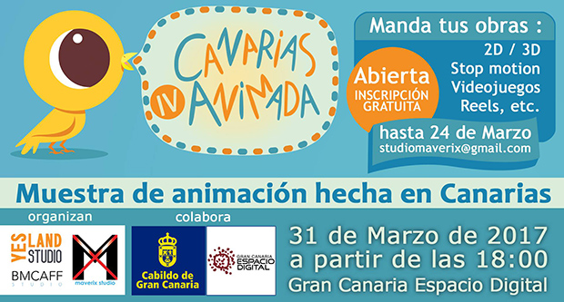 La IV Canarias Animada, muestra de animación hecha en Canarias, llega a Gran Canaria Espacio Digital
