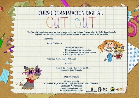 La Casa Animada organiza ‘Curso de animación digital Cut Out’ con opción a contrato laboral posterior