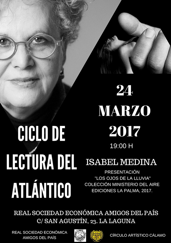 La poeta, ensayista y novelista Isabel Medina presenta su libro de poemas “Los ojos de la Lluvia” en el Ciclo de Lectura del Atlántico
