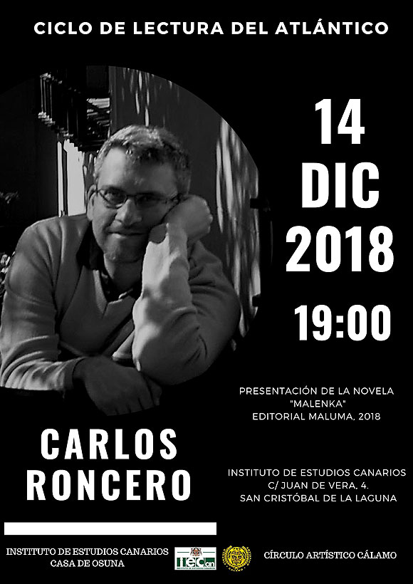 El «Ciclo de Lectura del Atlántico» presenta lo último del tinerfeño Carlos Roncero