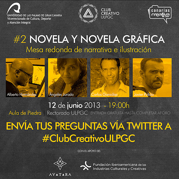 Novela y novela gráfica en la segunda cita del Club Creativo ULPGC