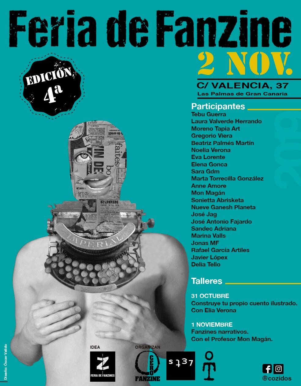 CoZidos, feria de autoedición y fanzines, celebra su cuarta edición el próximo sábado 02 de noviembre en Las Palmas de Gran Canaria
