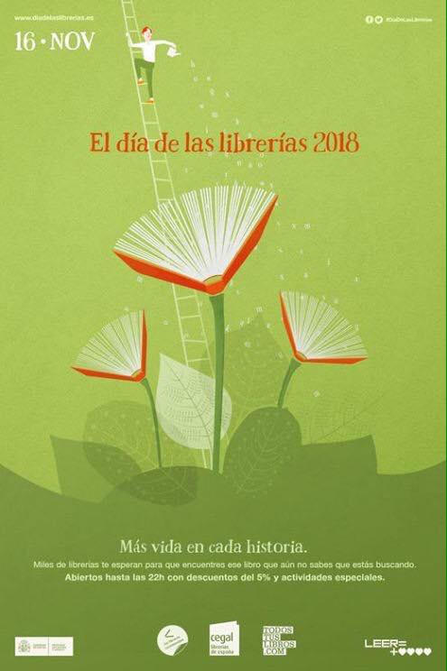 Este próximo viernes 16 de noviembre se celebra el Día de las Librerías 2018.