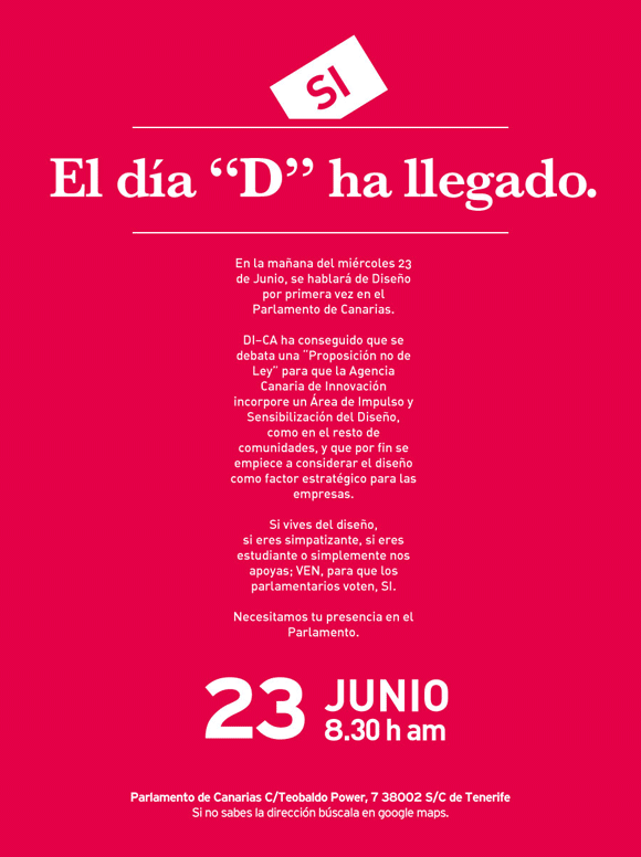 El 23 de junio, todos los diseñadores al Parlamento de Canarias