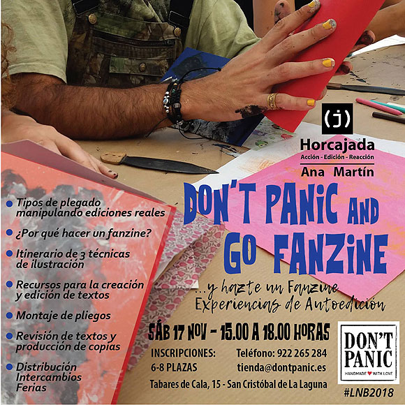 Nuevo taller fanzinero a cargo de Horcajada Acción-Edición-Reacción, este sábado 17 de noviembre en La Laguna.