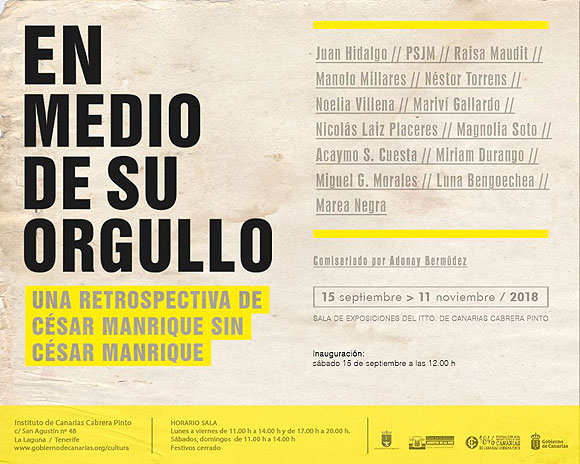 La exposición «En medio de su orgullo» reivindica el compromiso social de Cesar Manrique en las salas Cabrera Pinto // CanariasCreativa.com