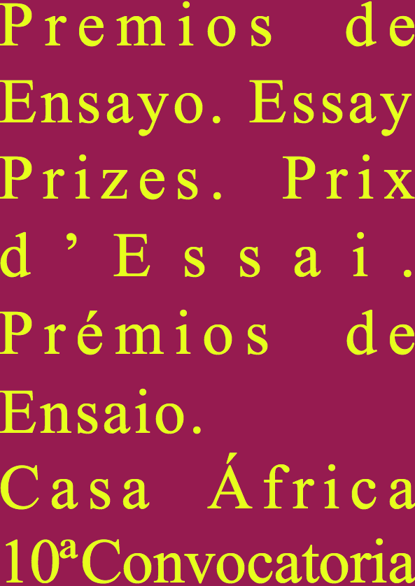 10ª Convocatoria de los Premios de Ensayo Casa África
