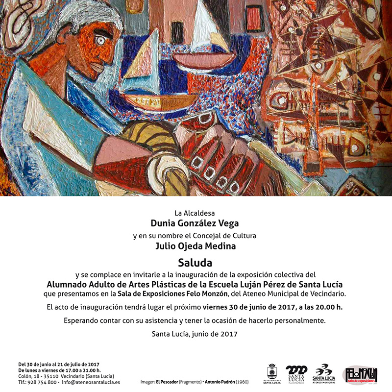 Muestra colectiva de dibujo y pinturas del alumnado de la Escuela Luján Pérez de Santa Lucía (GC)