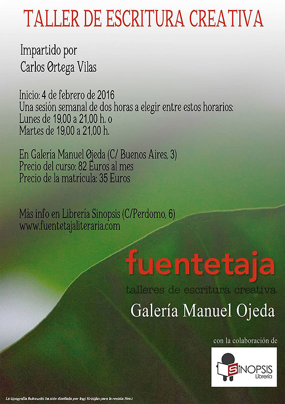 Taller de escritura creativa en Las Palmas
