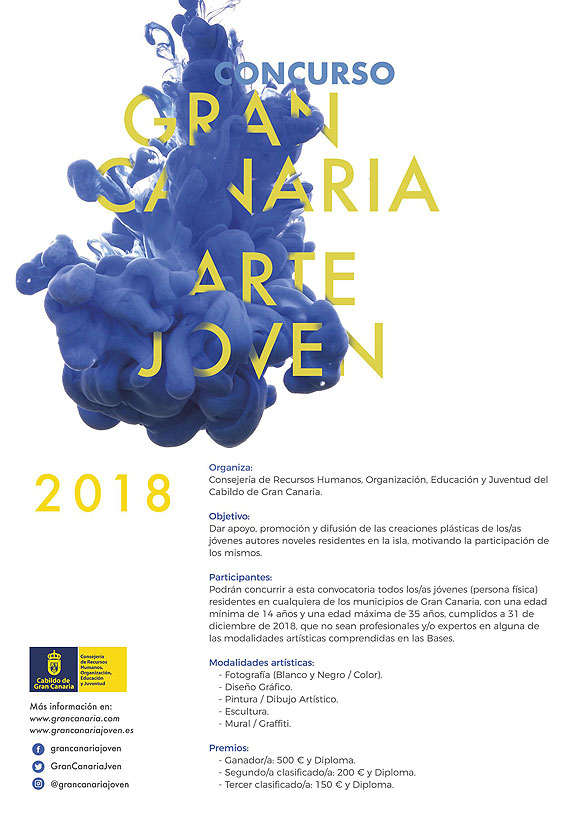 El Cabildo de Gran Canaria convoca el concurso “GRAN CANARIA ARTE JOVEN” 2018.