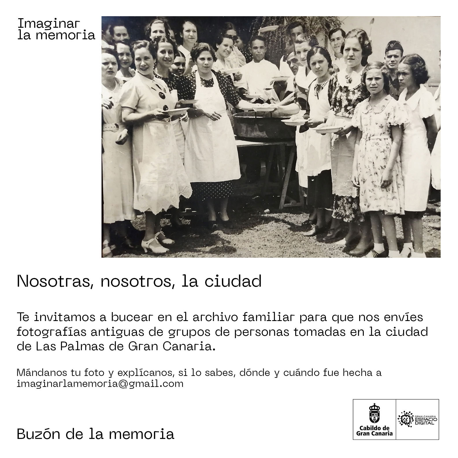El proyecto «Imaginar la memoria» llama a recuperar la memoria oral y visual de Las Palmas de Gran Canaria a través de diversos llamamientos a la participación ciudadana. // CanariasCreativa.com