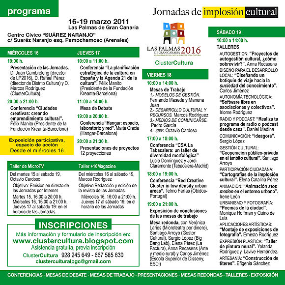 Jornadas de implosión cultural en Las Palmas de Gran Canaria