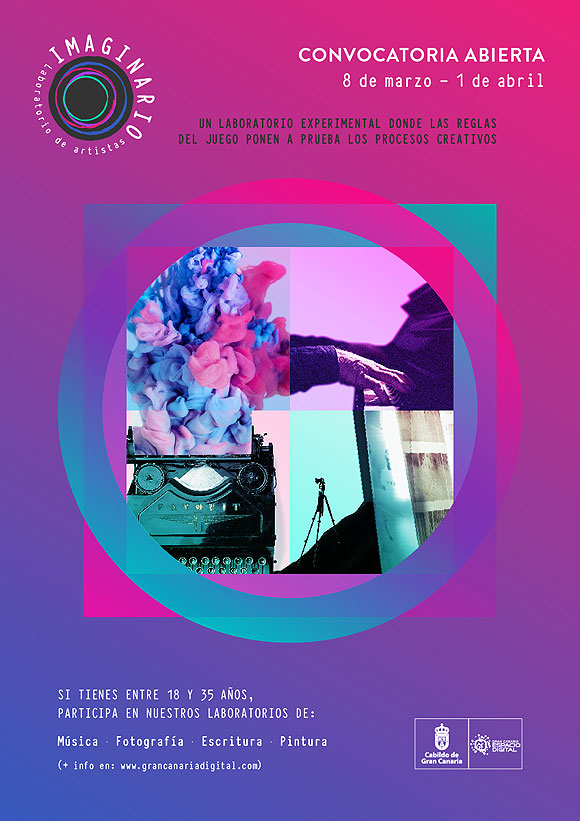 La Consejería de Cultura del Cabildo de Gran Canaria, a través de Gran Canaria Espacio Digital, convoca el taller para Laboratorio Imaginario.