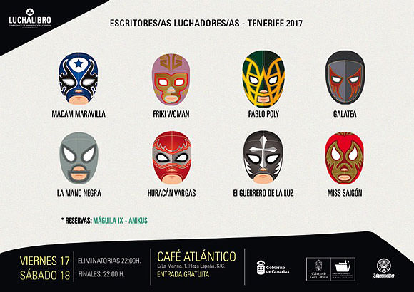 8 escritores/as luchadores/as participarán en las veladas de improvisación literaria en Tenerife