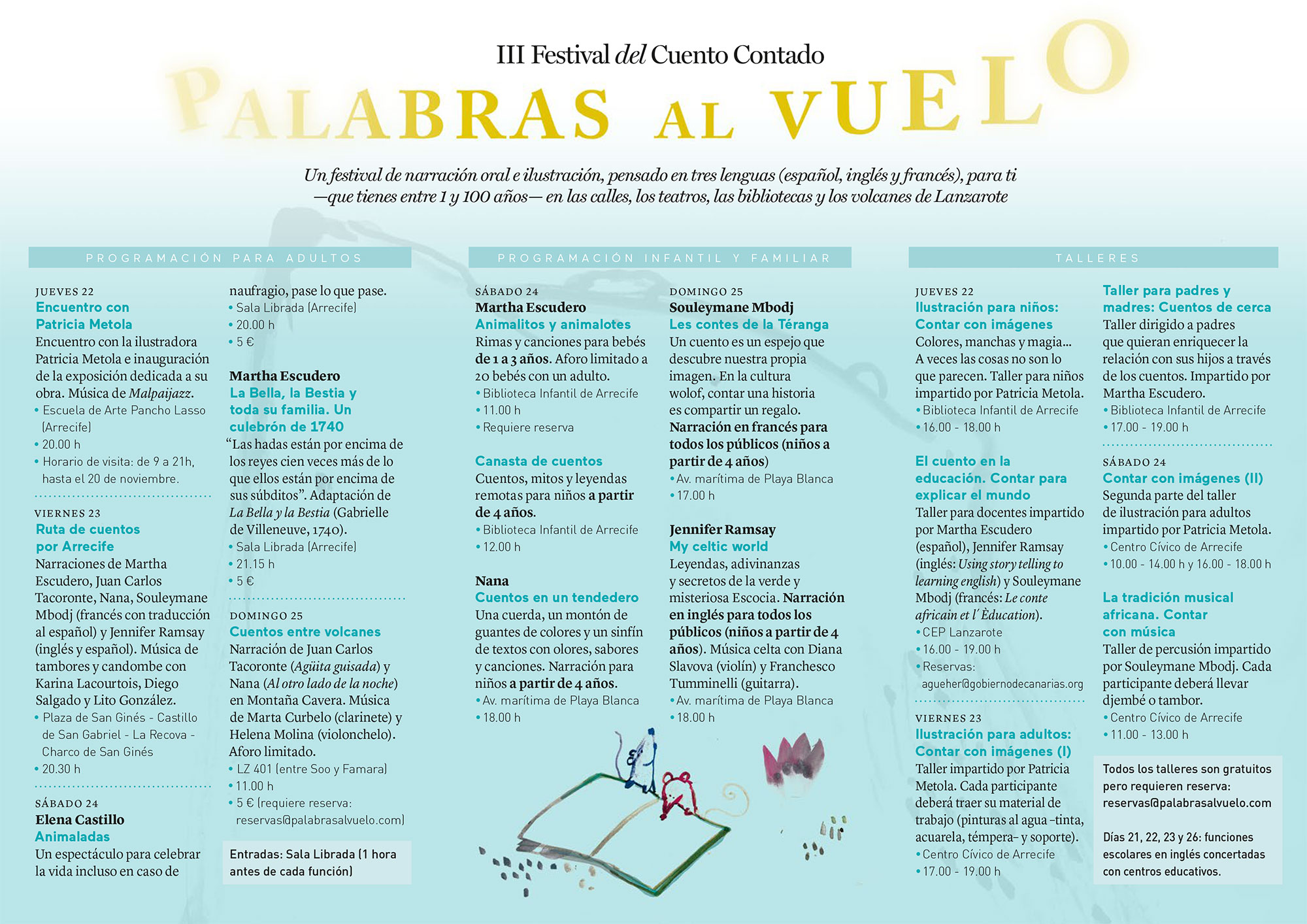 Narradores de cuatro continentes en Palabras al Vuelo 2015 // CanariasCreativa.com