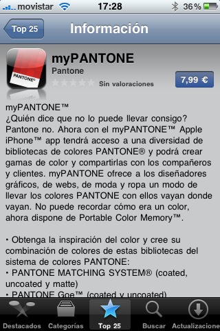 Una Pantonera en mi iPhone
