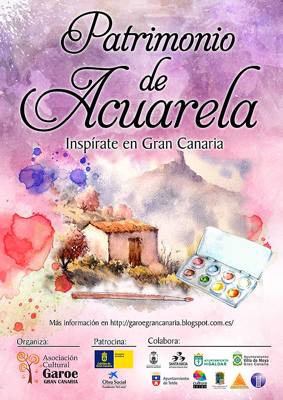 La Asociación Cultural Garoé en colaboración con los municipios de Telde, Santa Lucía, Gáldar, San Mateo y Moya ponen en marcha el programa Patrimonio de Acuarela.