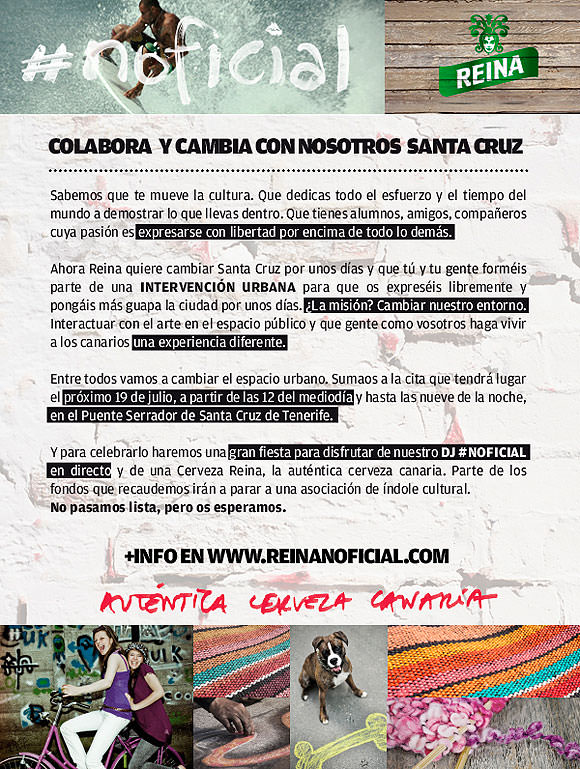 Intervención urbana #santacruznoficial + Fiesta en la calle #reinaentumundo
