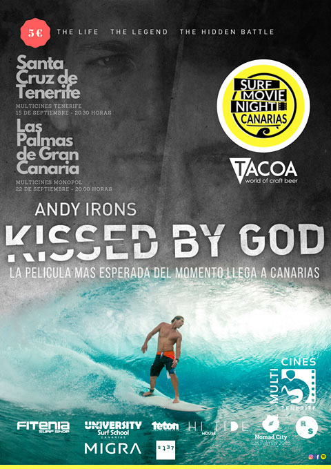El estreno de la película «Andy Irons: Kissed by God» tendrá dos fechas en Canarias dentro de su tour mundial.