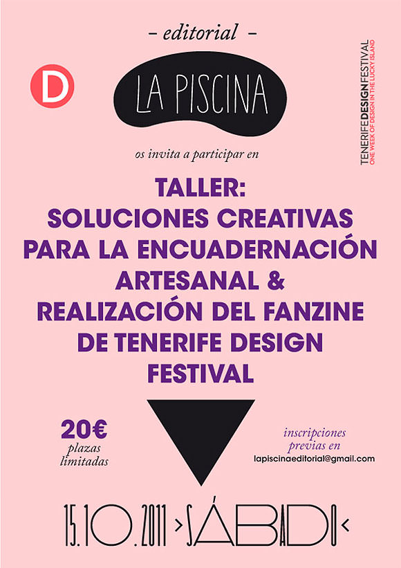 ‘Taller teórico-práctico sobre autoedición’ de Editorial La Piscina en en Tenerife Design Festival