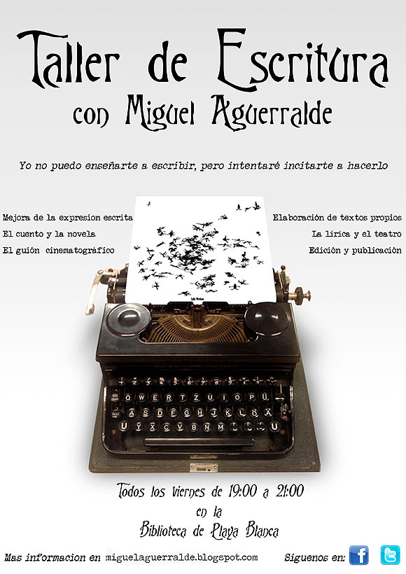 Comienza en septiembre la segunda edición del Taller de Escritura de Playa Blanca, con Miguel Aguerralde.
