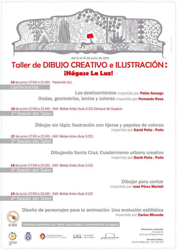 La sección de Bellas Artes de la ULL acogerá en junio el taller de dibujo creativo e ilustración ‘¡Hágase la luz!’