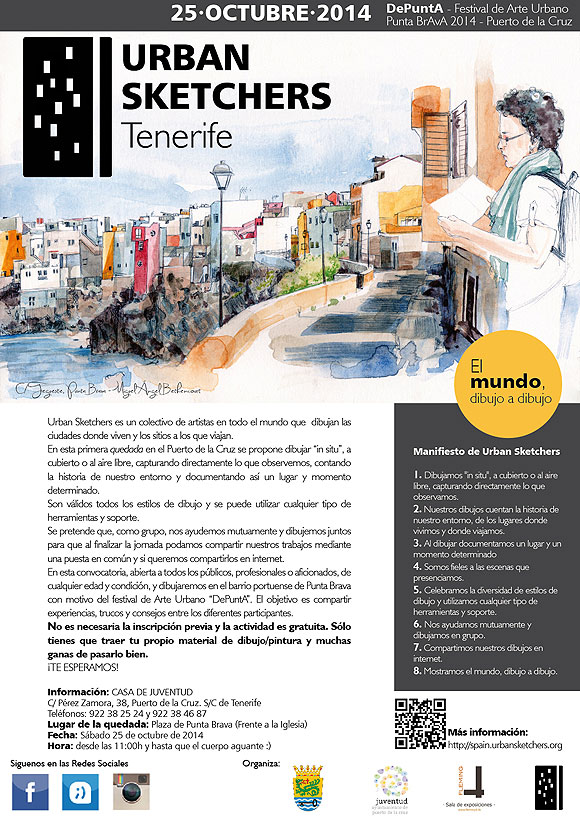 Se convoca la 1ª Quedada Urban Sketchers de Puerto de la Cruz
