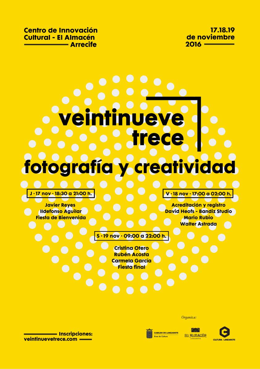 “Veintinueve trece/ Fotografía y Creatividad”: encuentro sobre fotografía y artes visuales en Lanzarote