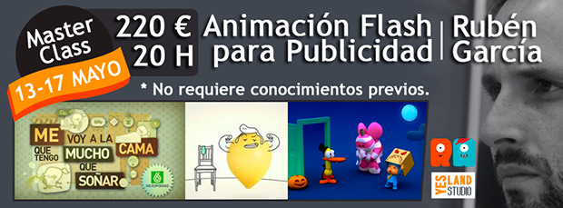 Masterclass de animación flash para publicidad con Rubén García en Yesland Studio